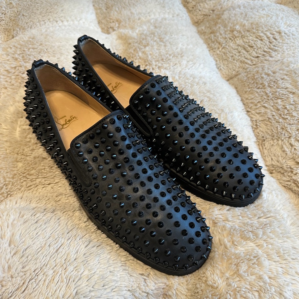 Christian Louboutin Spike Roller Boat Black